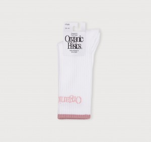 Organic Basics ORGANIC COTTON Active Tennis Socks Wit Roze | 24183-JNMH
