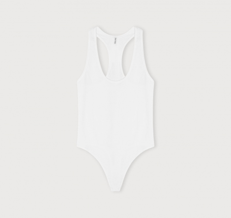 Organic Basics LENZING™ ECOVERO™ Luxe Touch Bodysuit Wit | 39478-OWHU
