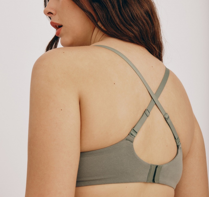 Organic Basics ORGANIC COTTON Core Full Coverage Bra Seaweed | 25740-SGUB
