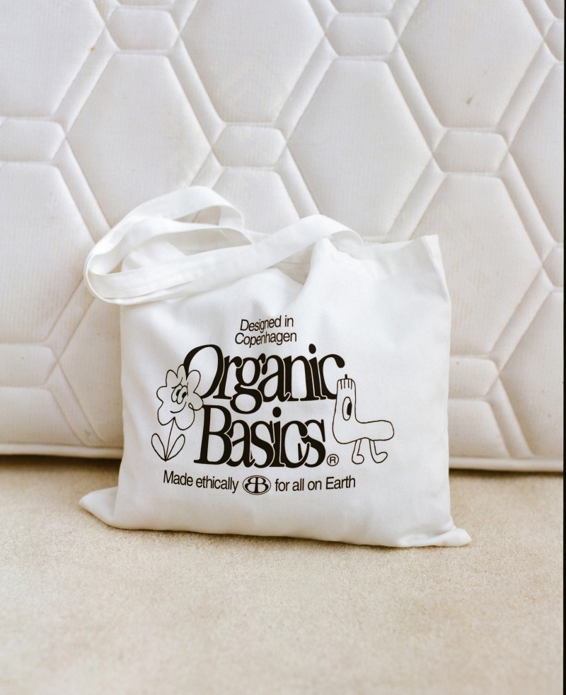 Organic Basics ORGANIC COTTON Merch Tote Bag Ecru | 68327-KDUT