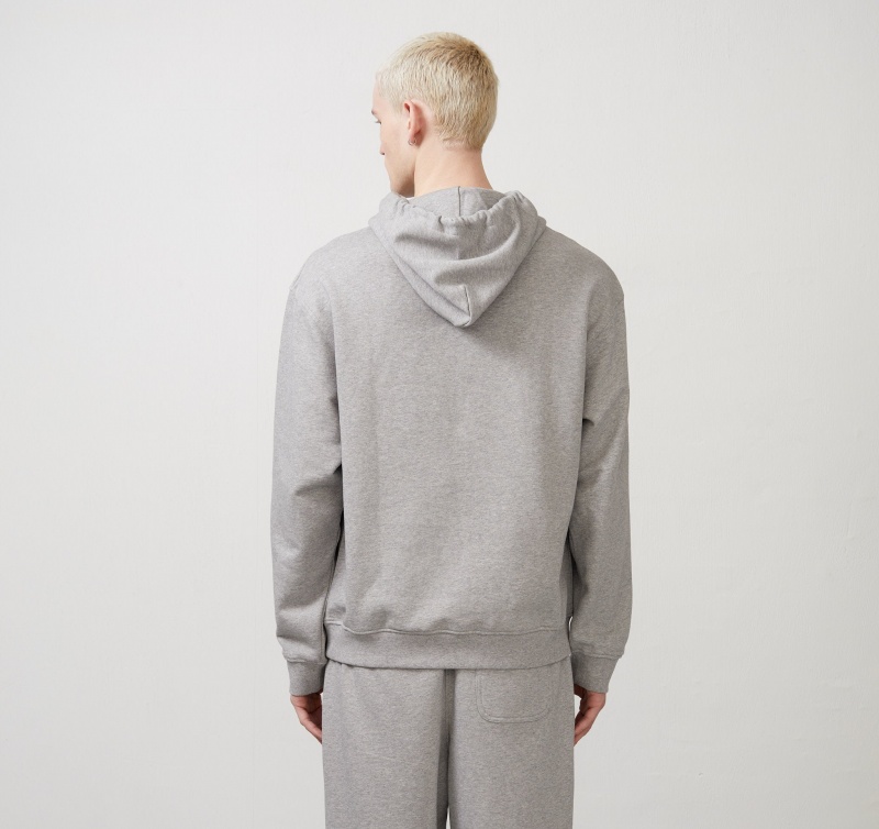 Organic Basics ORGANIC COTTON True French-Terry Sweat-Hood Grijs | 49876-NSMH