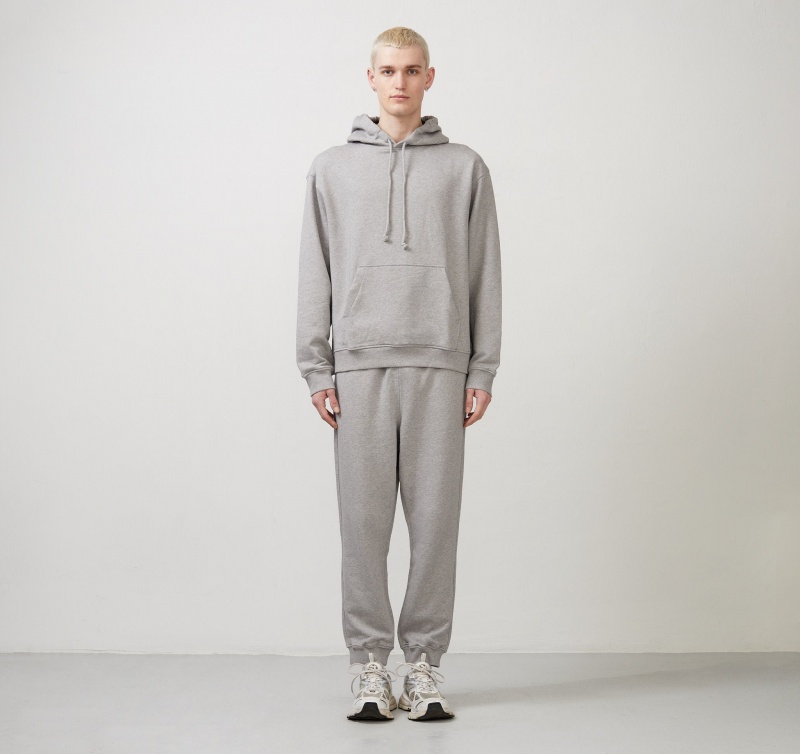 Organic Basics ORGANIC COTTON True French-Terry Sweat-Hood Grijs | 49876-NSMH