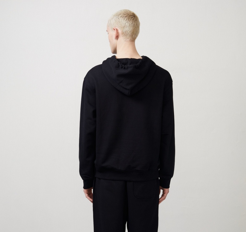 Organic Basics ORGANIC COTTON True French-Terry Sweat-Hood Zwart | 34812-UFQX