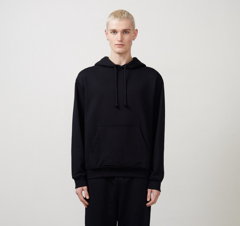 Organic Basics ORGANIC COTTON True French-Terry Sweat-Hood Zwart | 34812-UFQX