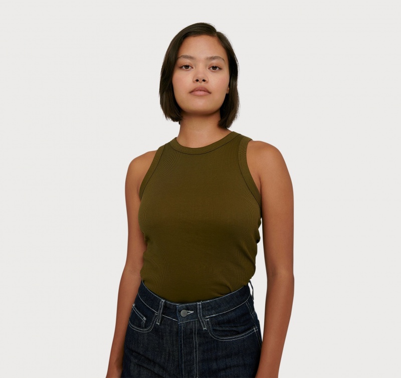 Organic Basics ORGANIC COTTON True Rib Tank Top Wit | 60342-CXEJ