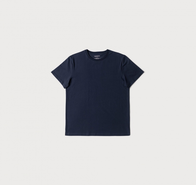 Organic Basics ORGANIC COTTON True Tee Donkerblauw | 46752-JNYE