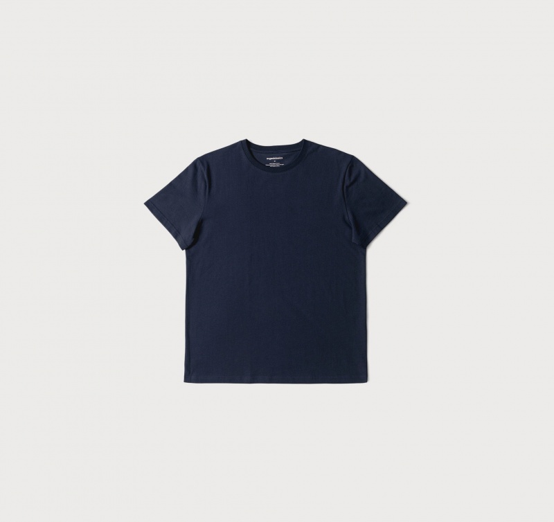 Organic Basics ORGANIC COTTON True Tee Donkerblauw | 46752-JNYE