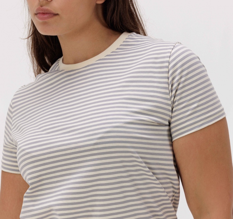 Organic Basics ORGANIC COTTON True Tee Grijs | 20714-VLMI