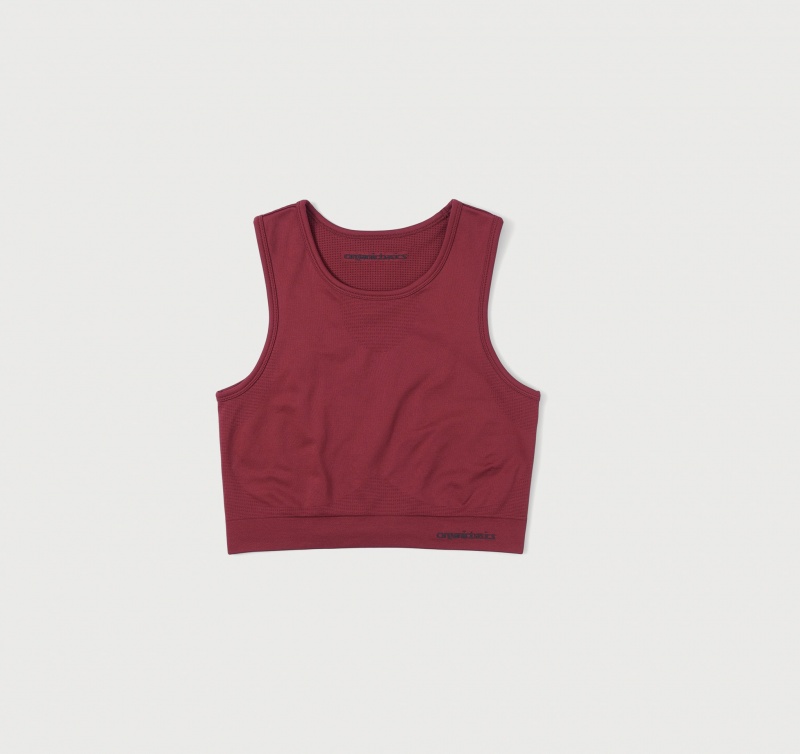 Organic Basics RECYCLED NYLON Active Crop Top Bordeaux | 18305-KXVO