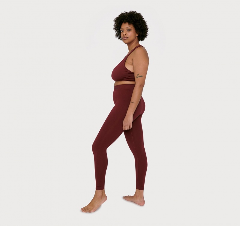 Organic Basics RECYCLED NYLON Active Workout Bra Bordeaux | 82730-PKYI