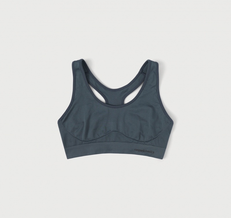 Organic Basics RECYCLED NYLON Active Workout Bra Blauw | 58741-EYFJ