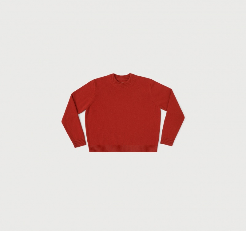 Organic Basics RECYCLED WOOL Knit Rood | 97458-SIZR
