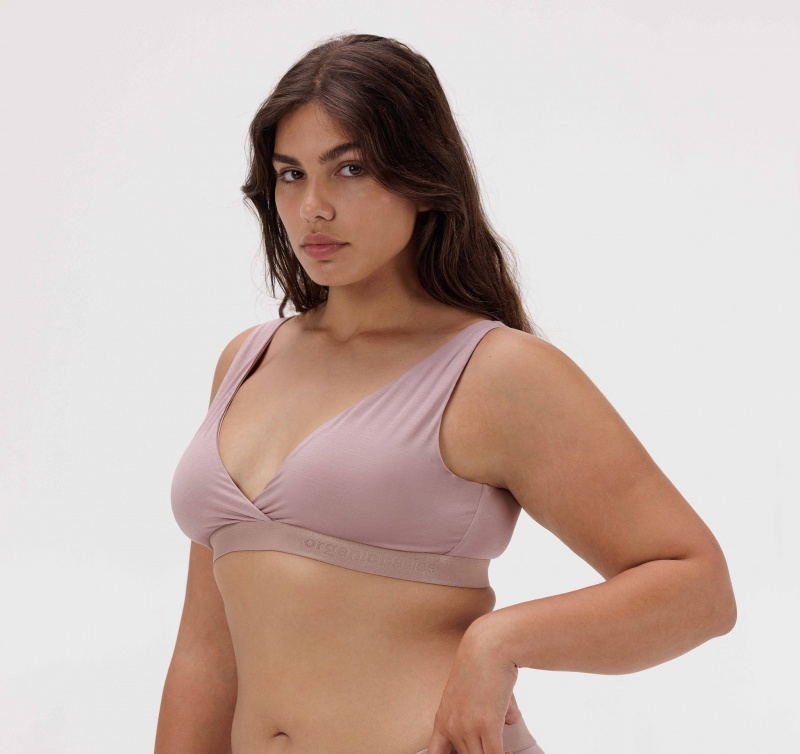 Organic Basics TENCEL™ LYOCELL Soft Touch Basic Bralette Roze | 90857-DFZX