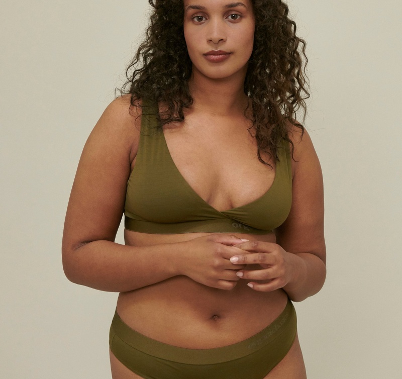 Organic Basics TENCEL™ LYOCELL Soft Touch Briefs 2-pack Olijfgroen | 38796-OMTW