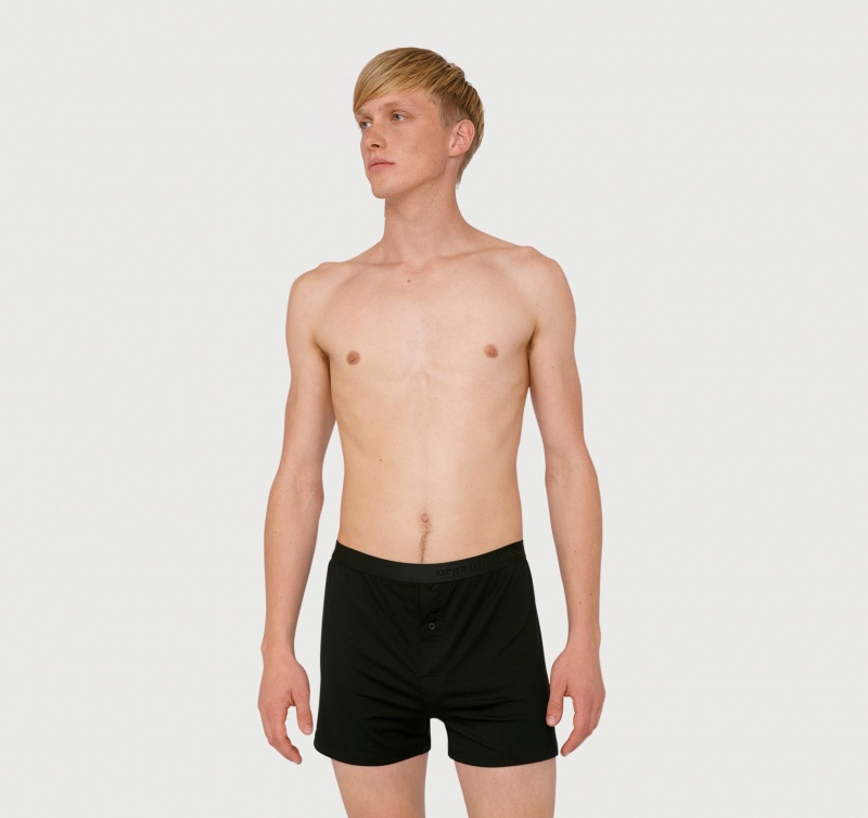 Organic Basics TENCEL™ LYOCELL Soft Touch Boxer Shorts 2-pack Zwart | 13750-BJLE