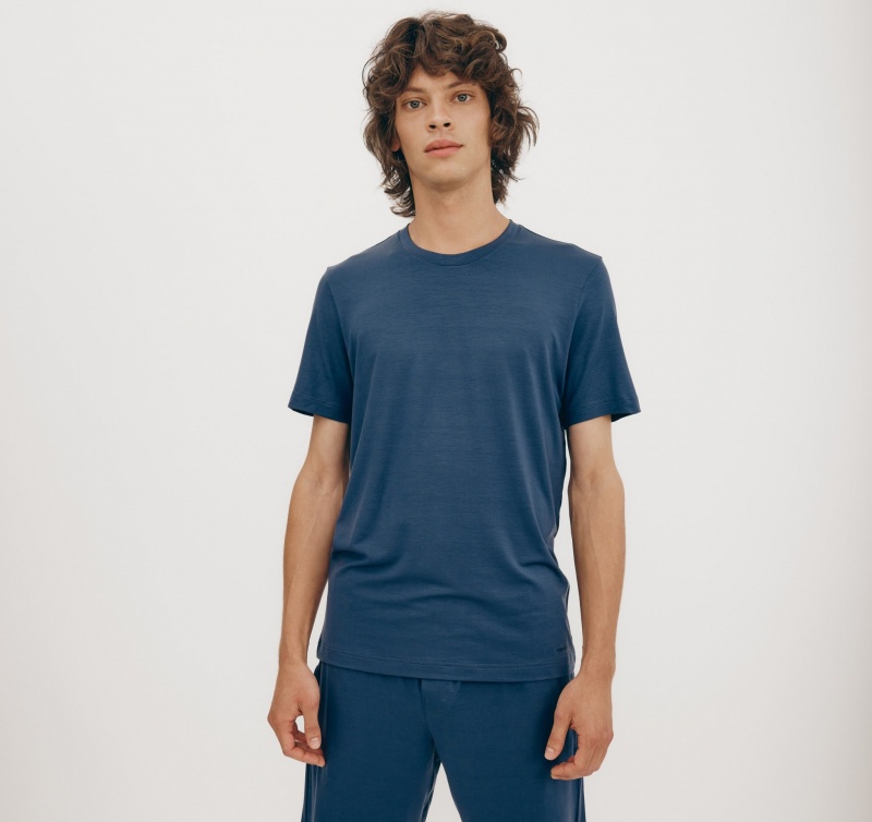 Organic Basics TENCEL™ LYOCELL Soft Touch Tee Blauw | 49318-LAKJ