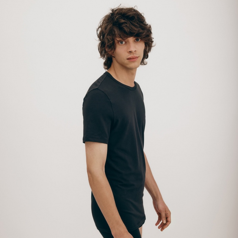 Organic Basics TENCEL™ LYOCELL Soft Touch Tee Zwart | 83406-RHWS